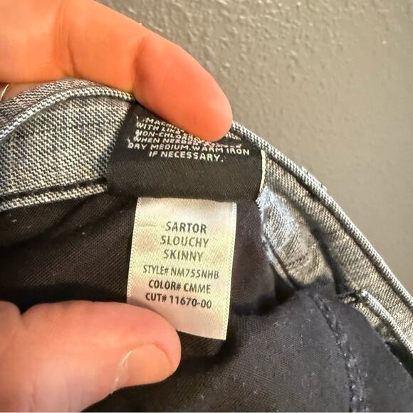 Hudson Plaid Sartor Slouchy Skinny Jeans Size 36 - Picture 7 of 7